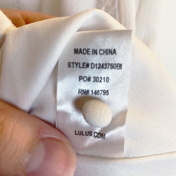 LULU's White Hey Doll Ivory Lace Shift Mini Dress, Medium - Picture 10 of 10